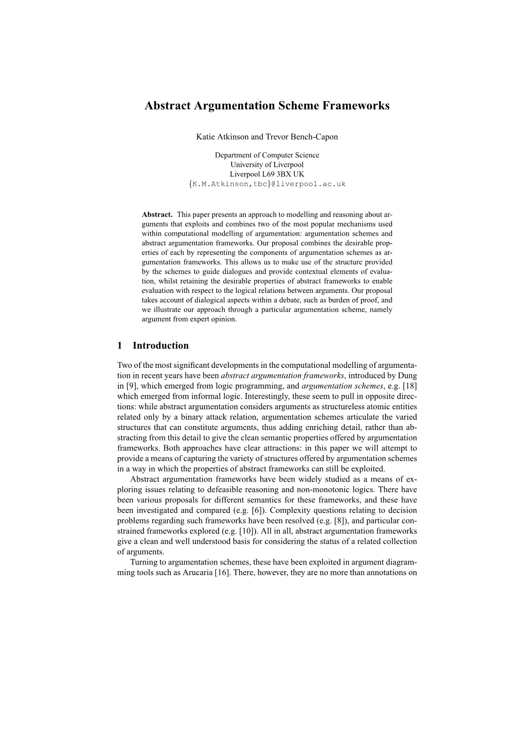 Abstract Argumentation Scheme Frameworks