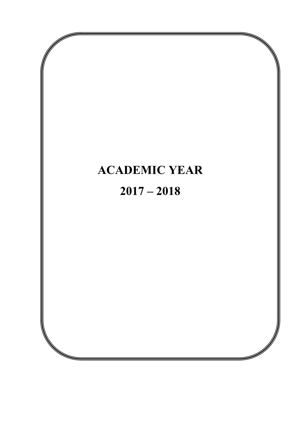 Academic Year 2017 – 2018