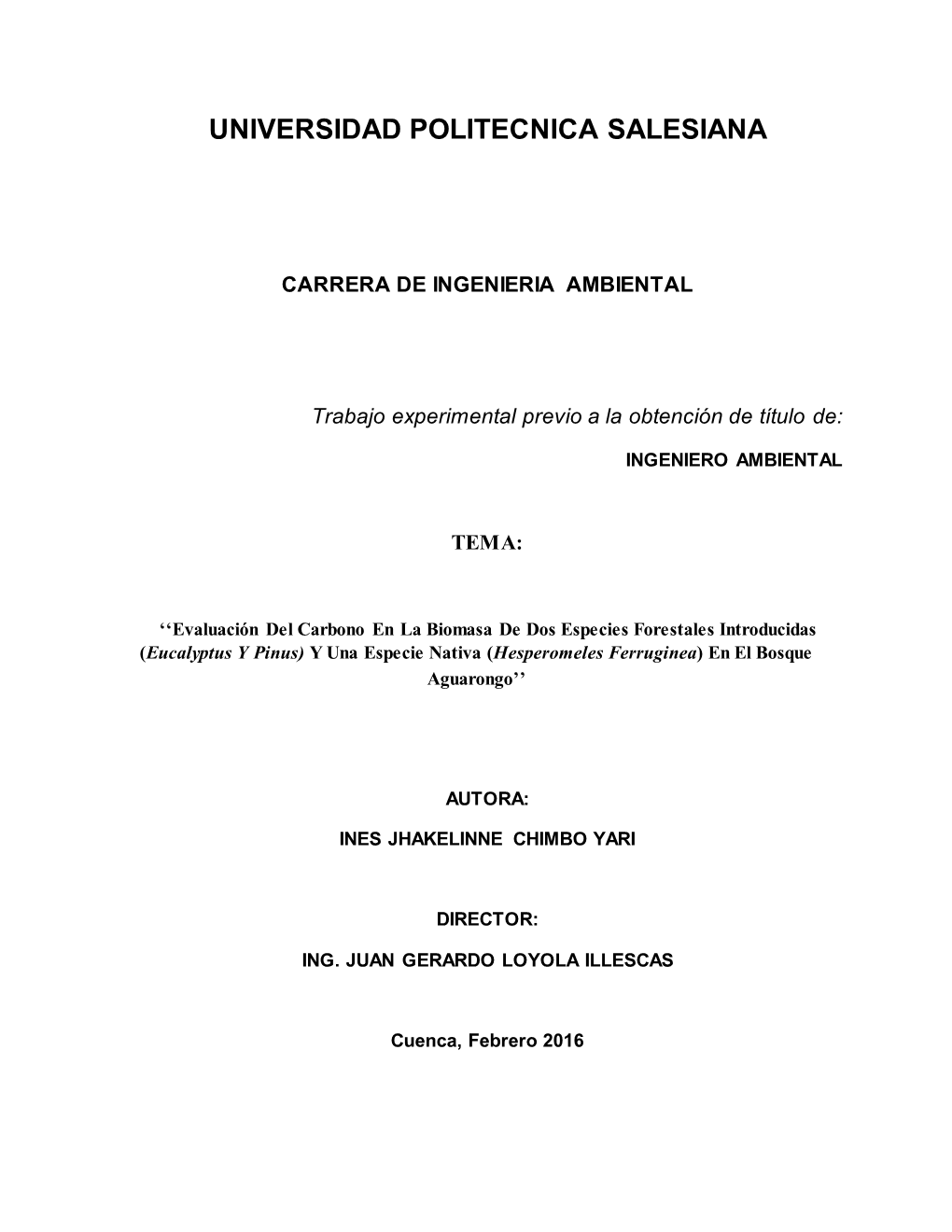 Evaluación Del Carbono En La Biomasa De Dos Especies Forestales