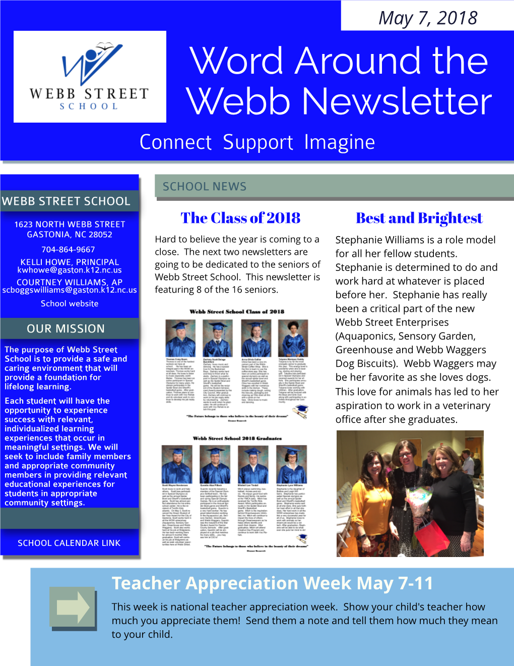 Word Around the Webb Newsletter Connect Support Imagine