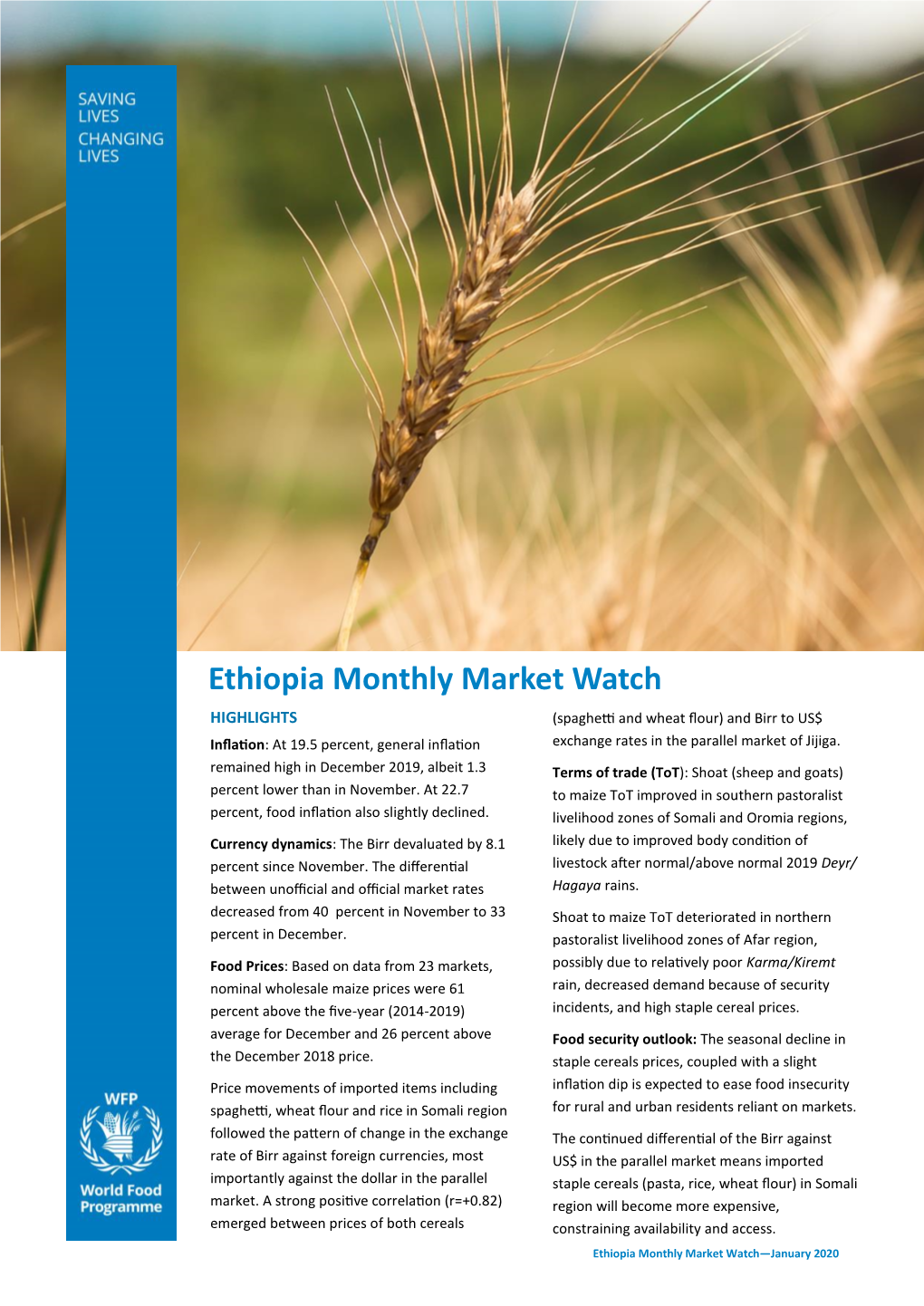 Ethiopia Monthly Market Watch