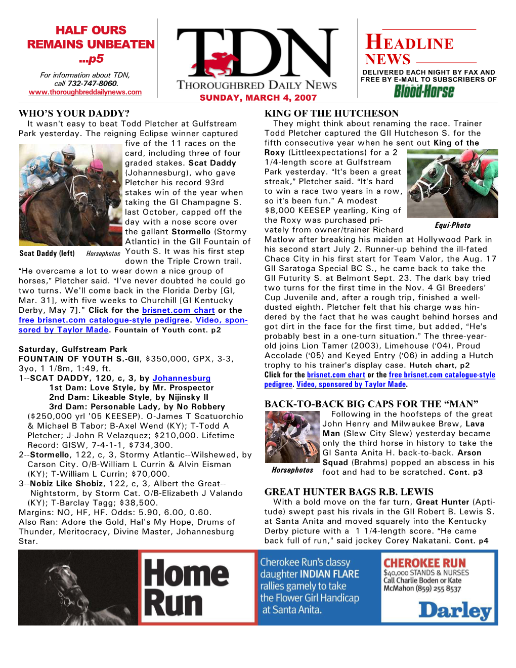 HEADLINE NEWS • 3/4/07 • PAGE 2 of 10