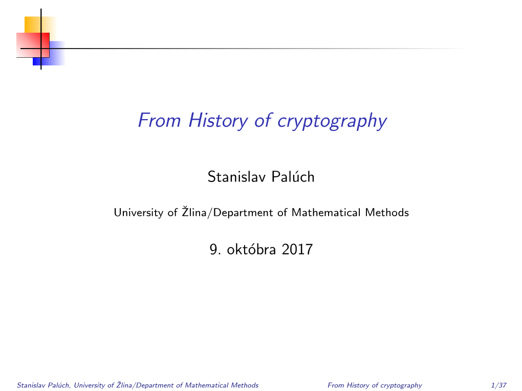 From History of Cryptography