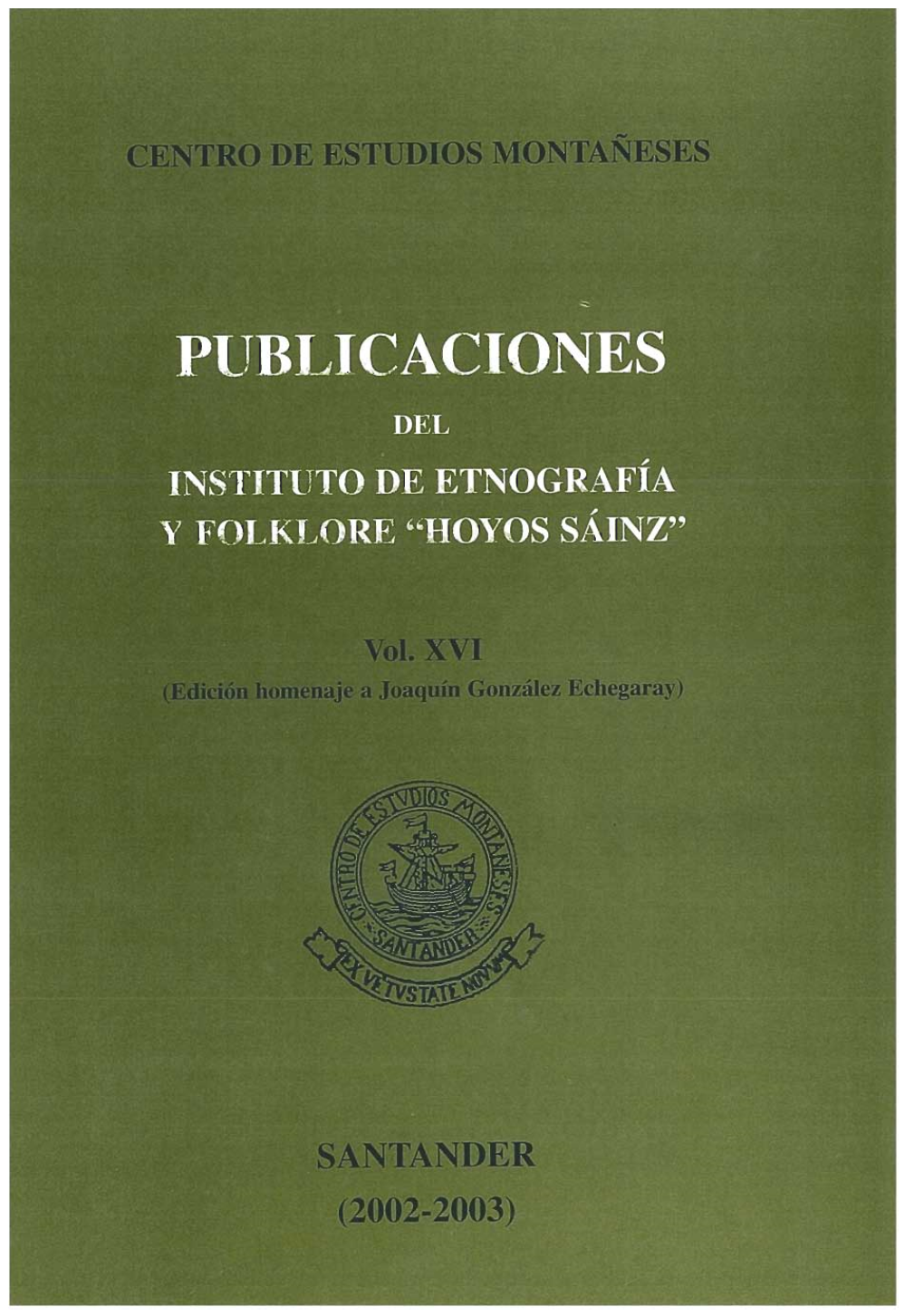 Publ. Del Inst. De Etnografía Y Folklore