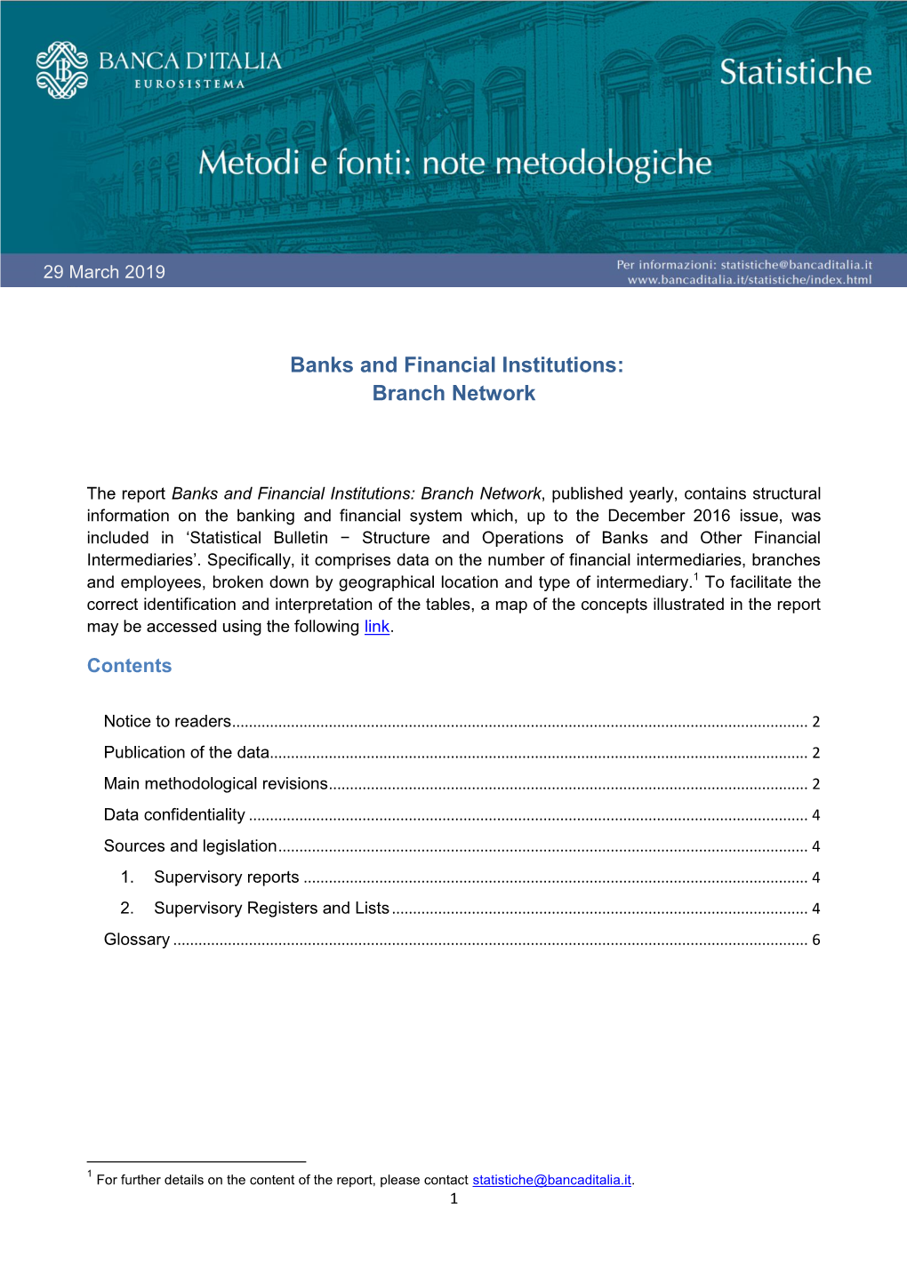 Banks and Financial Institutions: Branch Network
