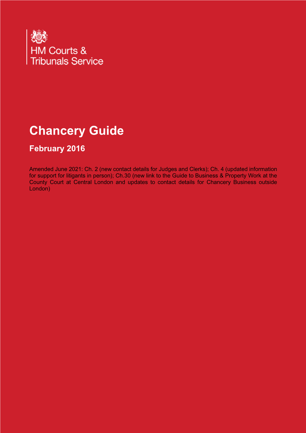 Chancery Guide February 2016