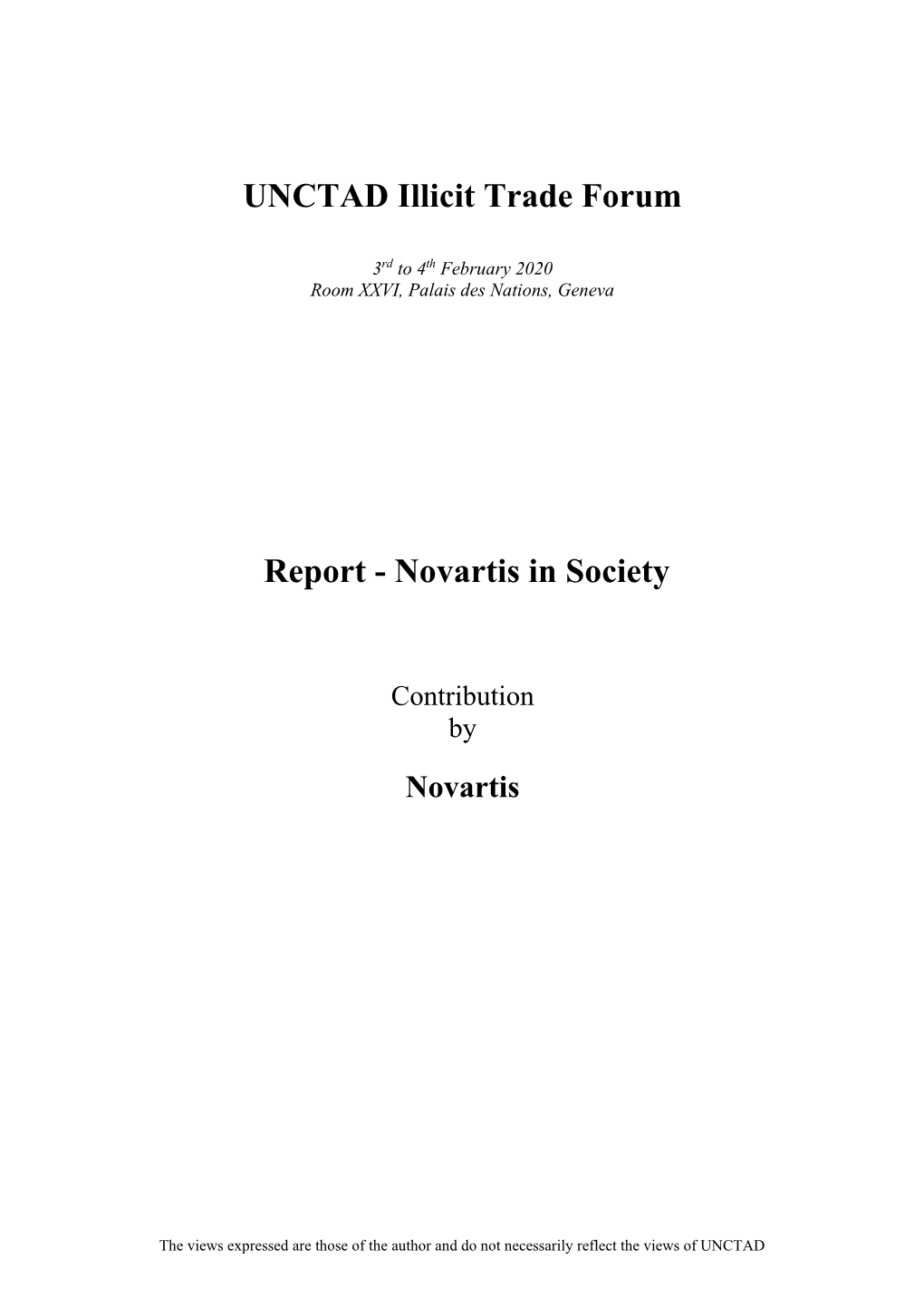 Novartis in Society Report 2018