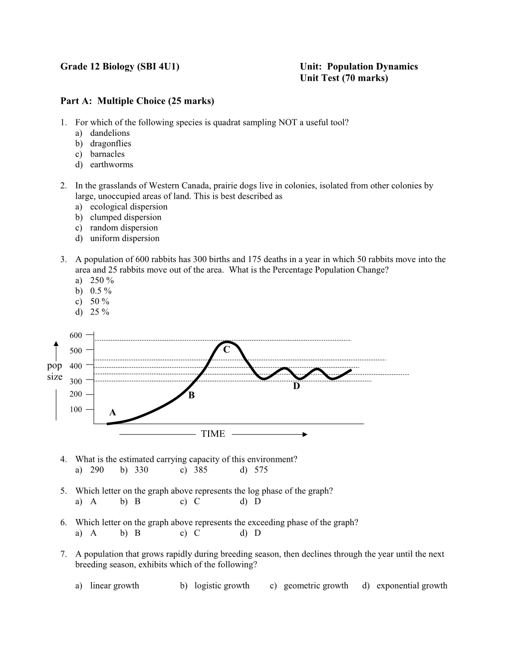 Grade 12 Biology (SBI 4U1)