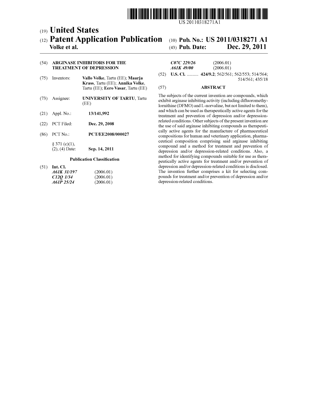 (19) United States (12) Patent Application Publication (10) Pub