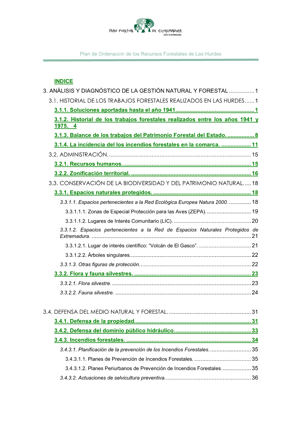 3. Análisis Y Diagnóstico De La Gestión Natural Y Forestal ...1 3.1