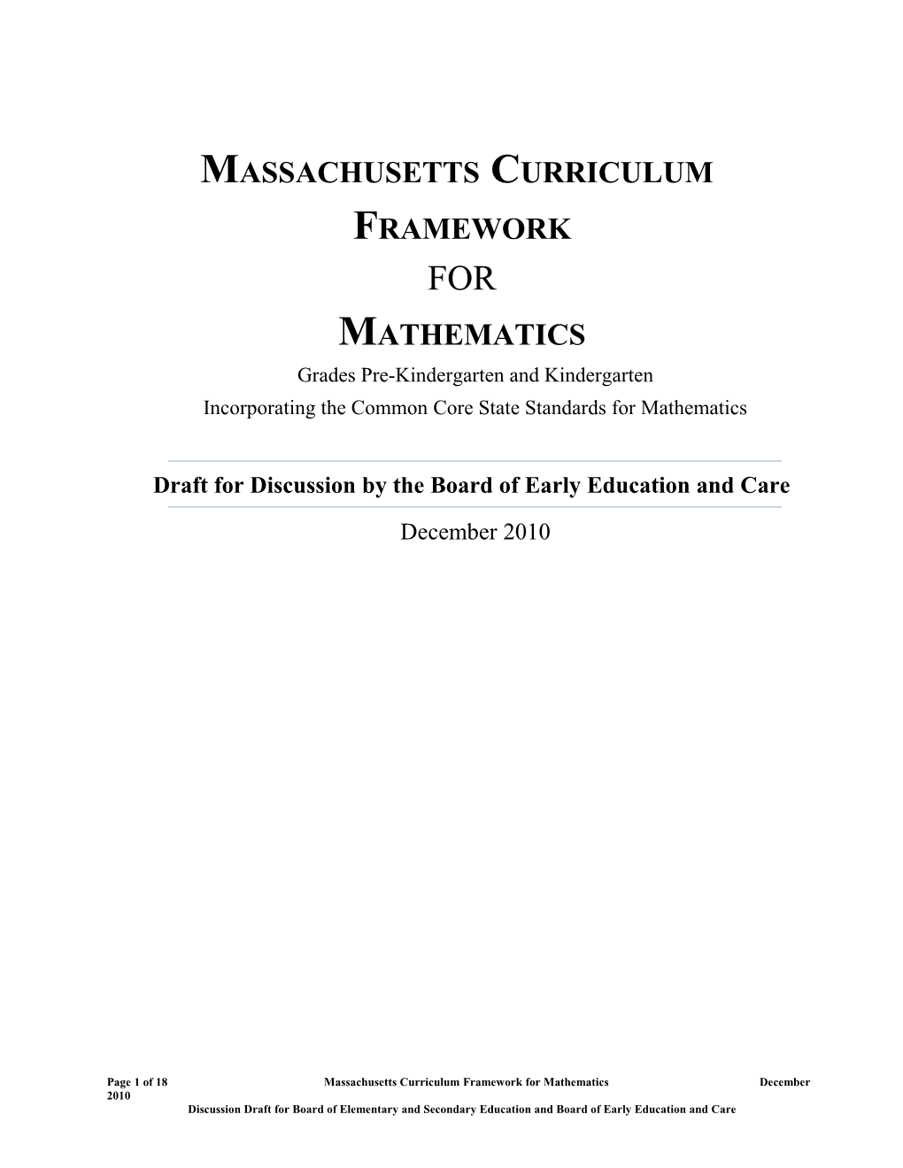 Massachusetts Curriculum