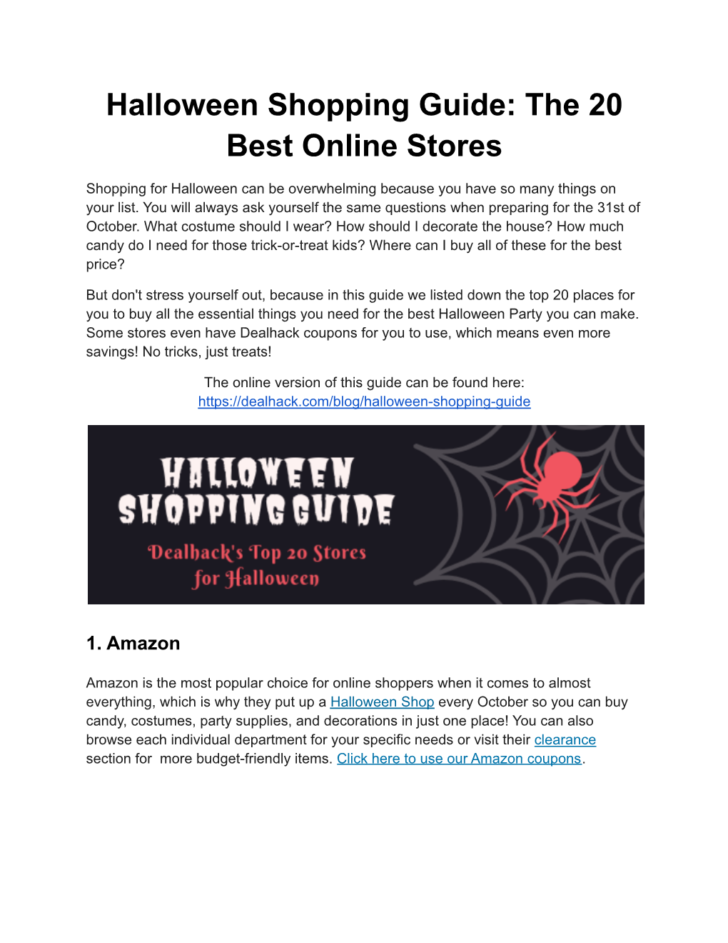 Halloween Shopping Guide: the 20 Best Online Stores