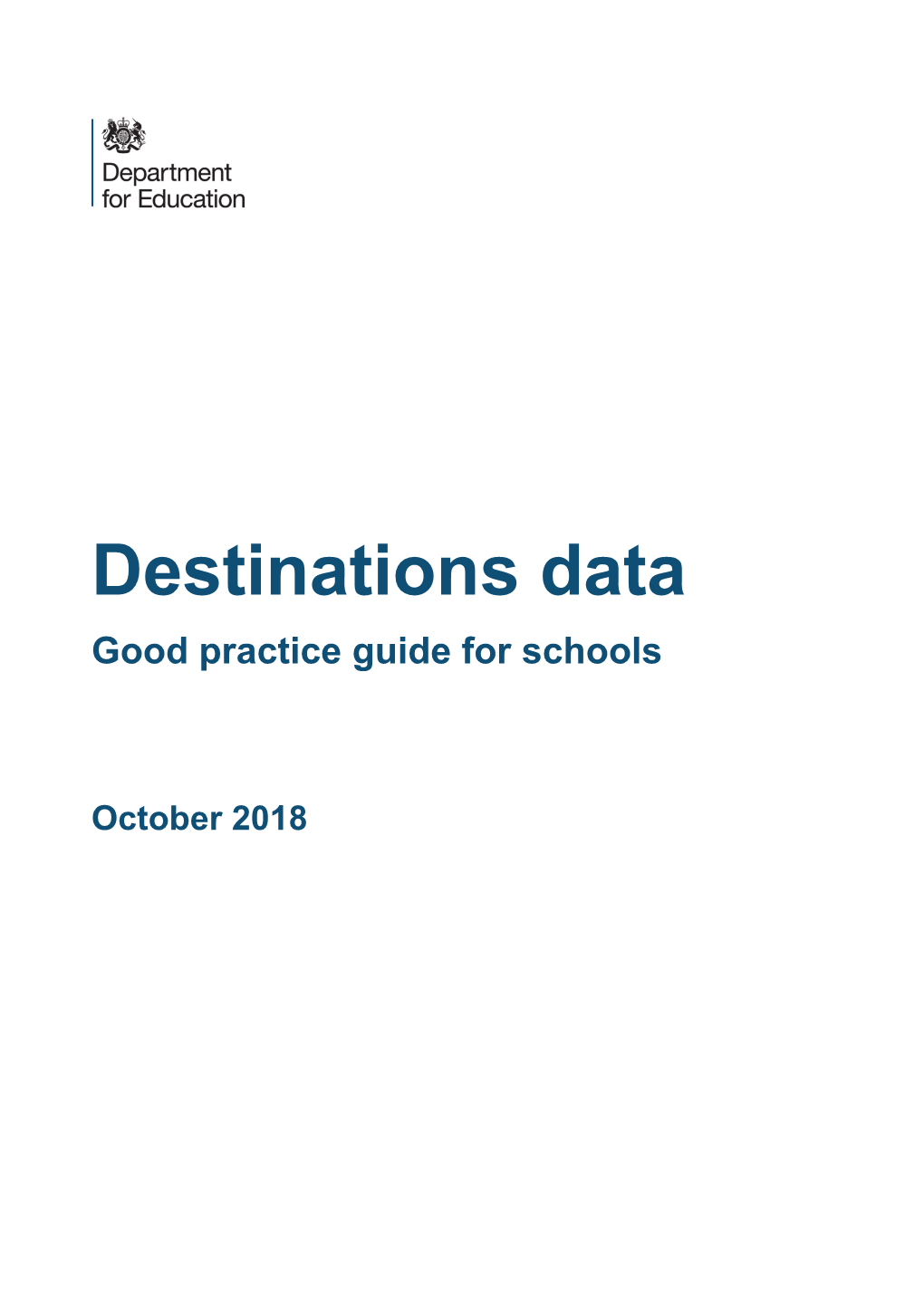 Destinations Data: Good Practice Guide for Schools
