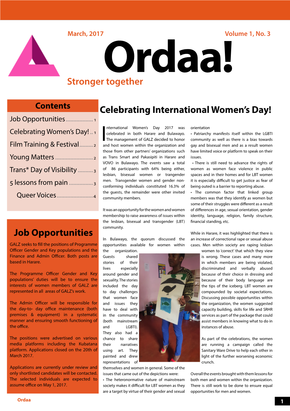 Celebrating International Women's Day! Stronger Together Job