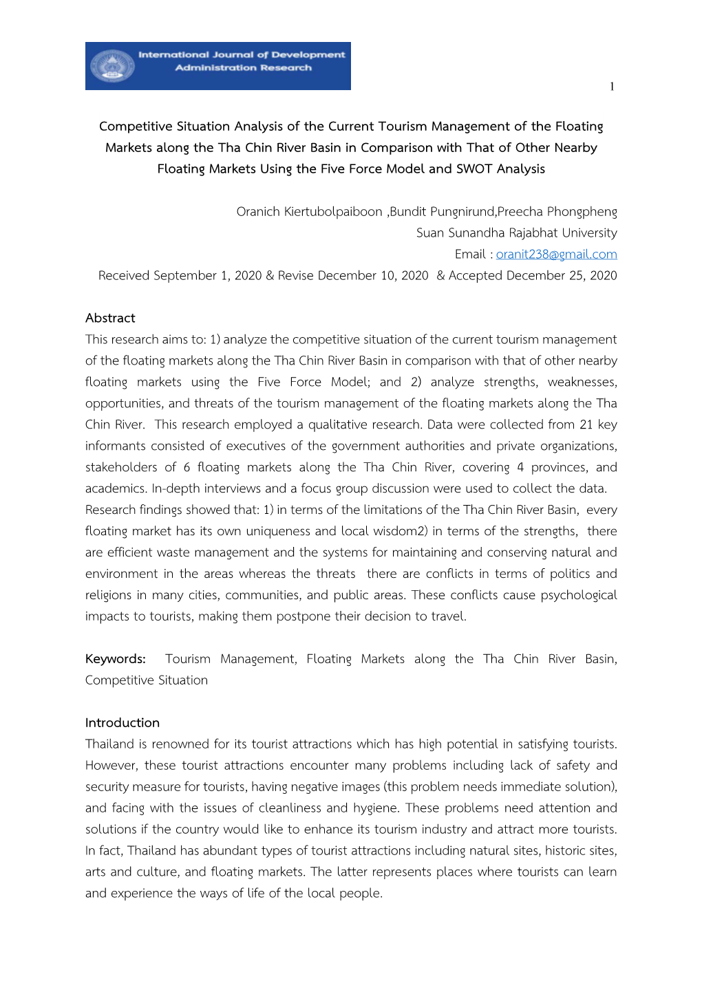 1 Competitive Situation Analysis of the Current Tourism Management Of