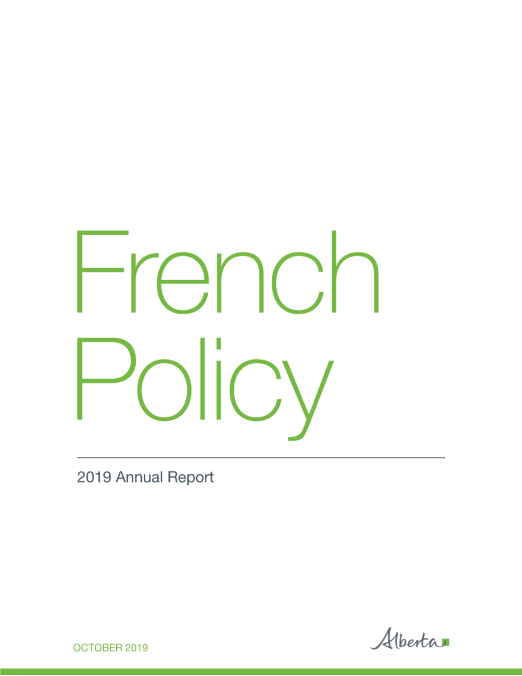 French Policy 2019 Annual Report