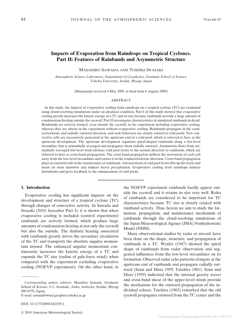 Features of Rainbands and Asymmetric Structure