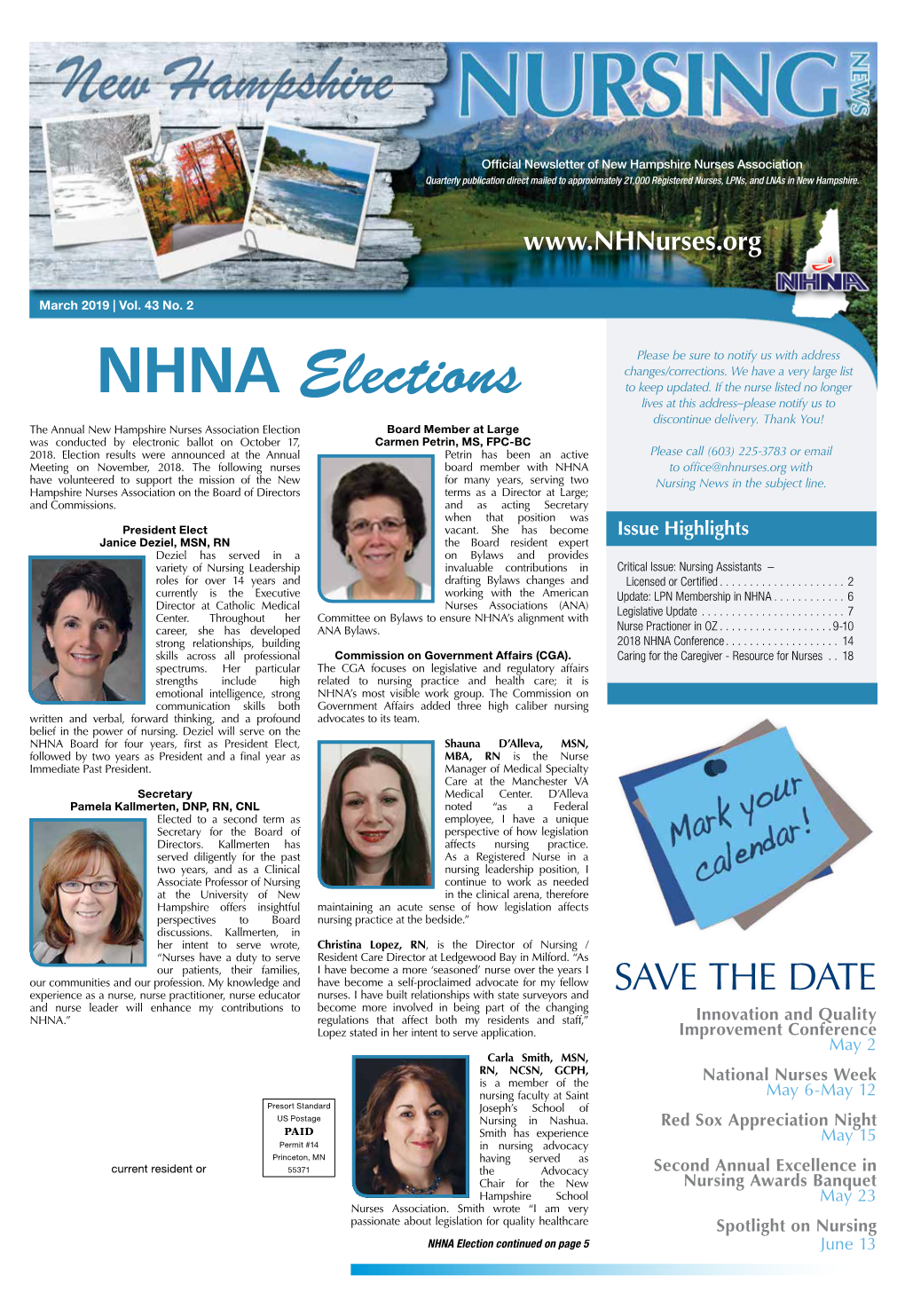 NHNA Elections to Keep Updated