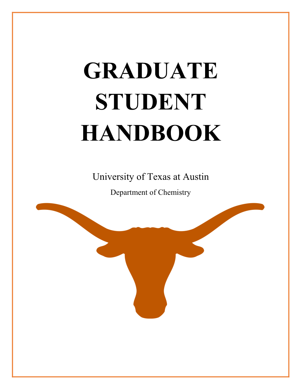 Graduate Student Handbook