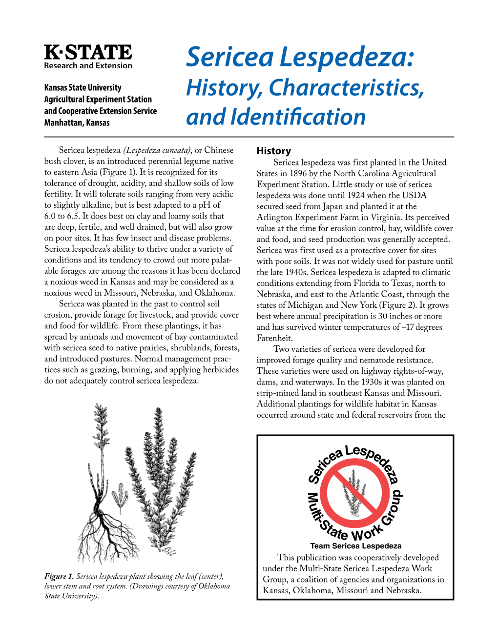 Sericea Lespedeza: History, Characteristics, and Identification, Kansas State University, October 2007