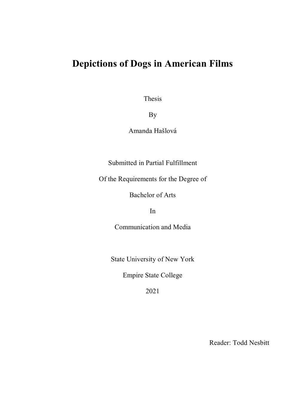 Depictions of Dogs in American Films