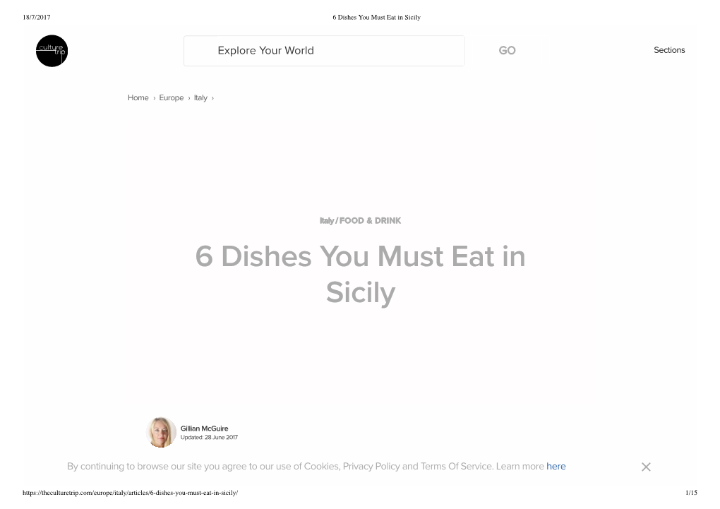 6 Dishes You Must Eat in Sicily