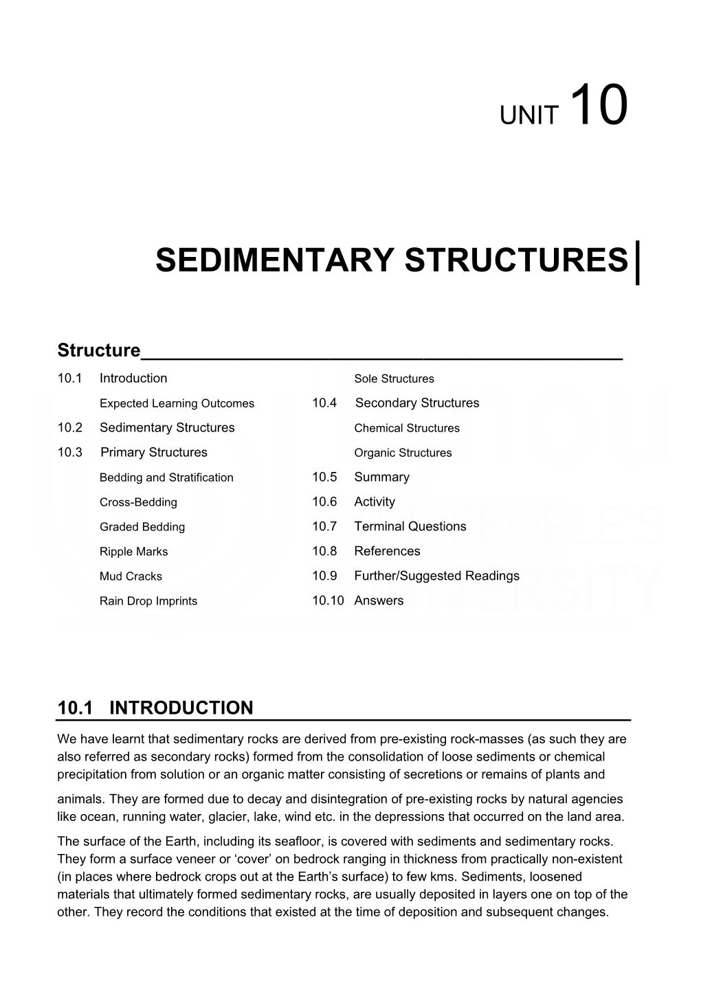 Sedimentary Structures