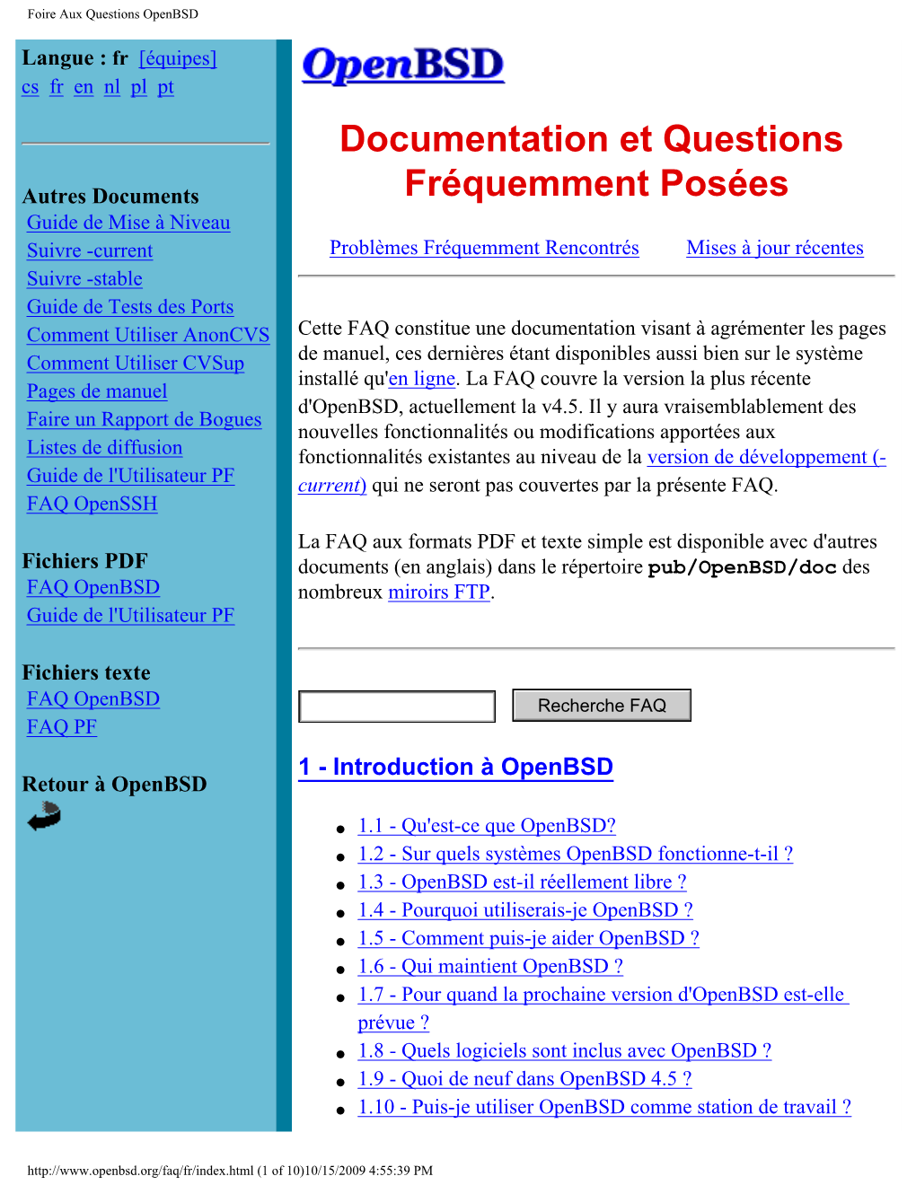 Foire Aux Questions Openbsd