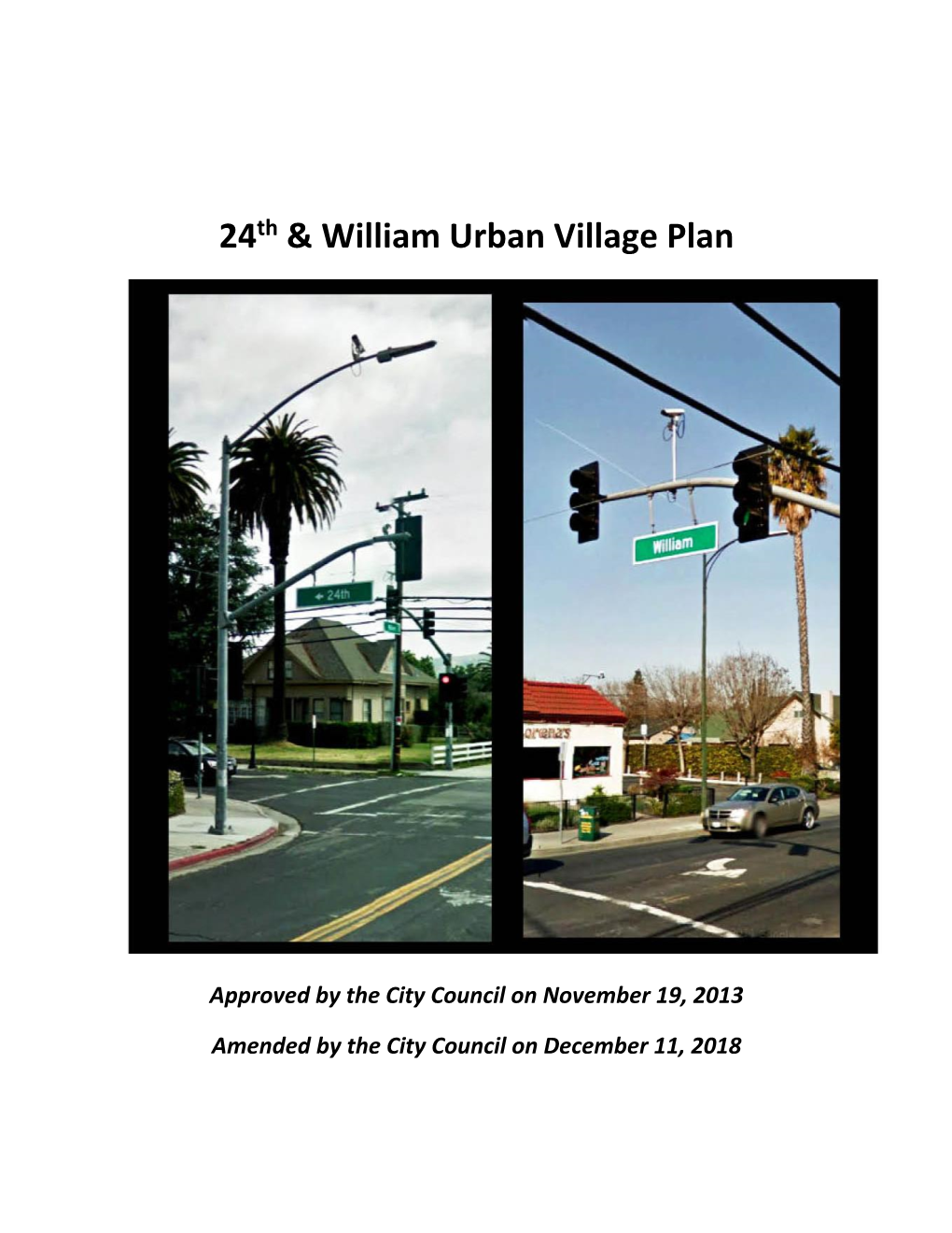 24Th and William Urban Village Plan 2018 Update