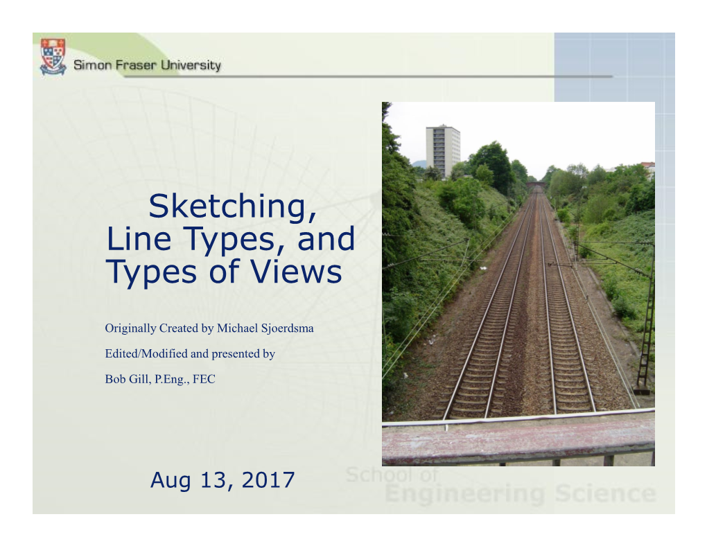 Sketching, Line Types, and Types of Views