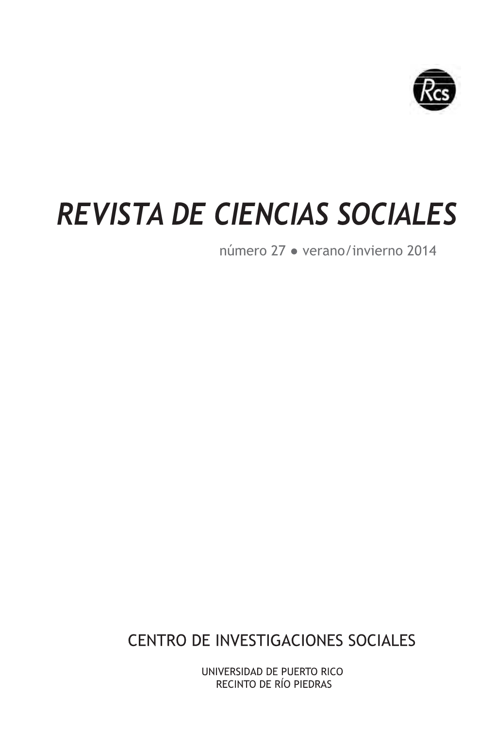 Revista De Ciencias Sociales