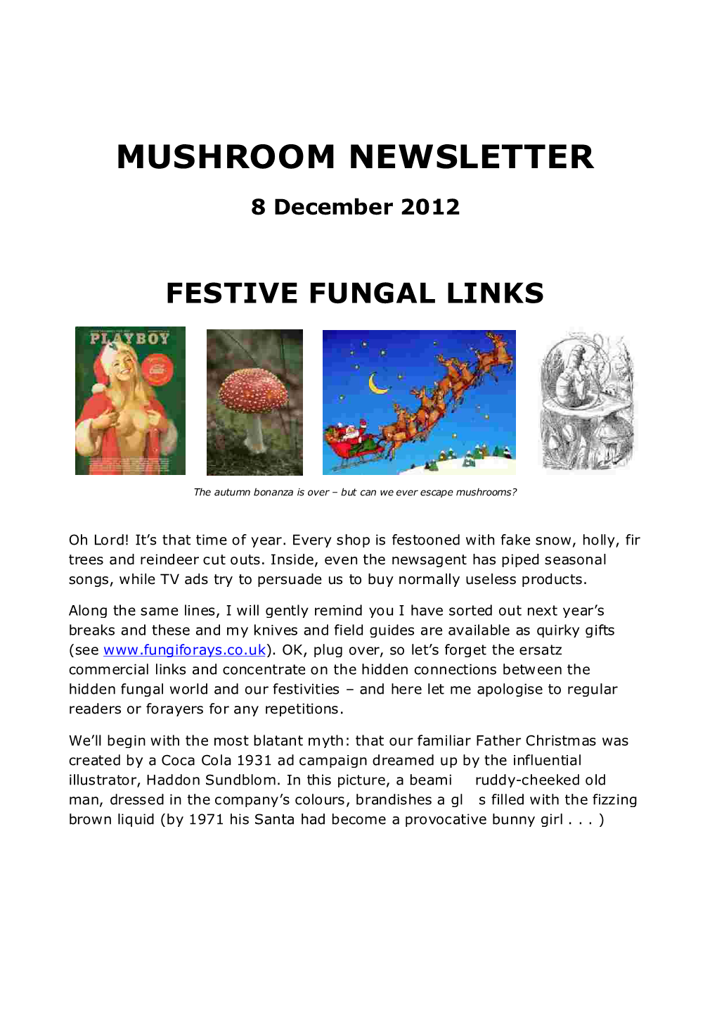 Mushroom Newsletter