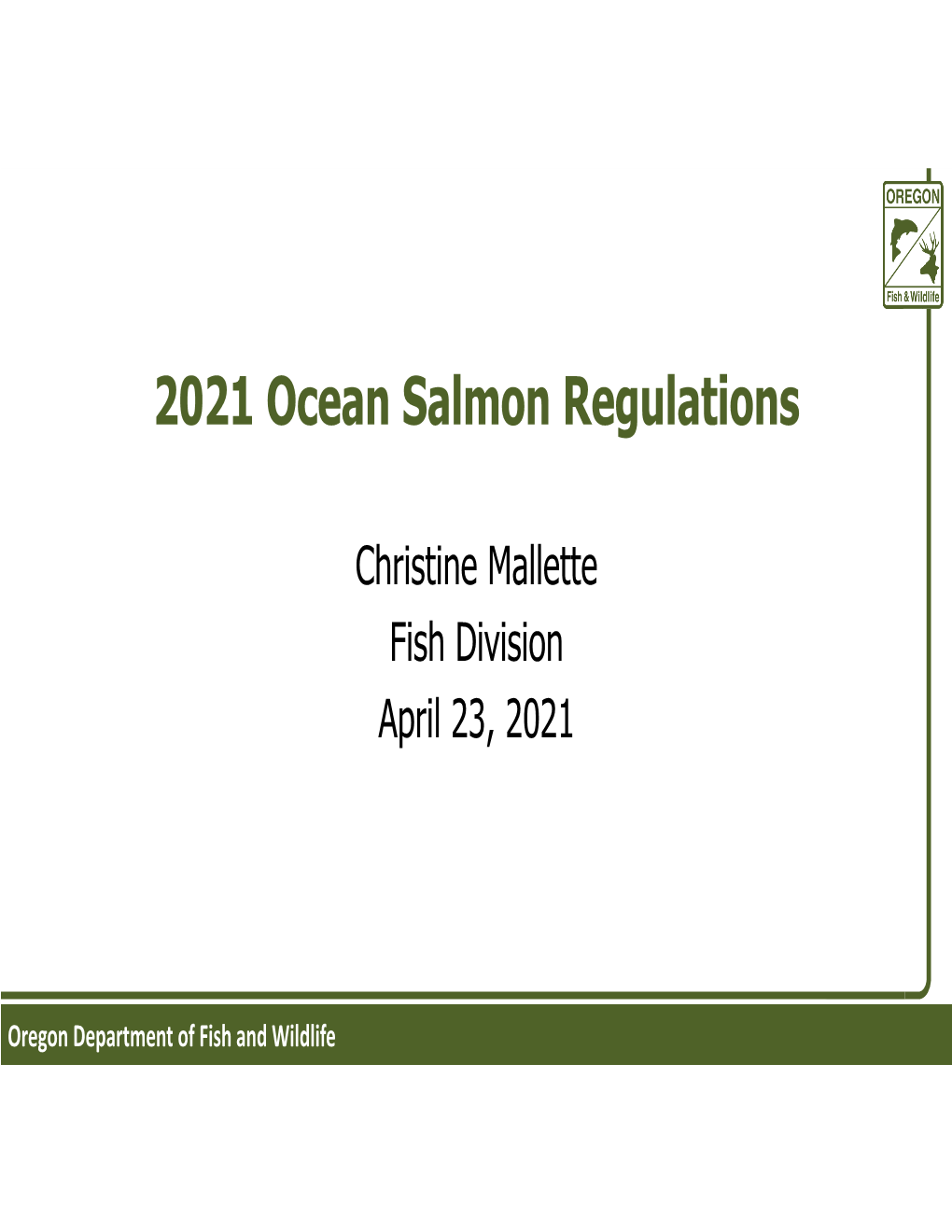 2021 Ocean Salmon Regulations