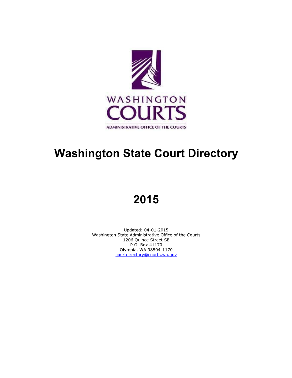 Washington State Court Directory 2015