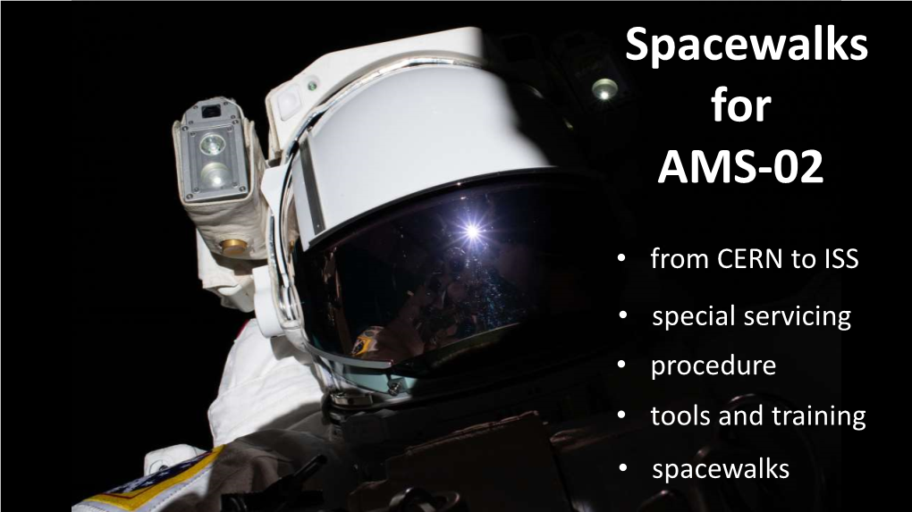 Spacewalks for AMS-02