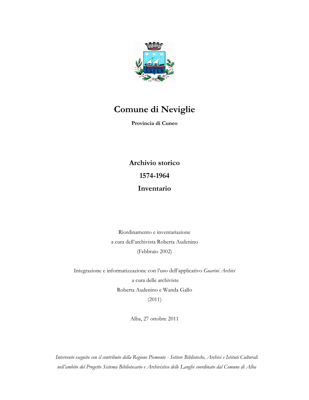 Comune Di Neviglie