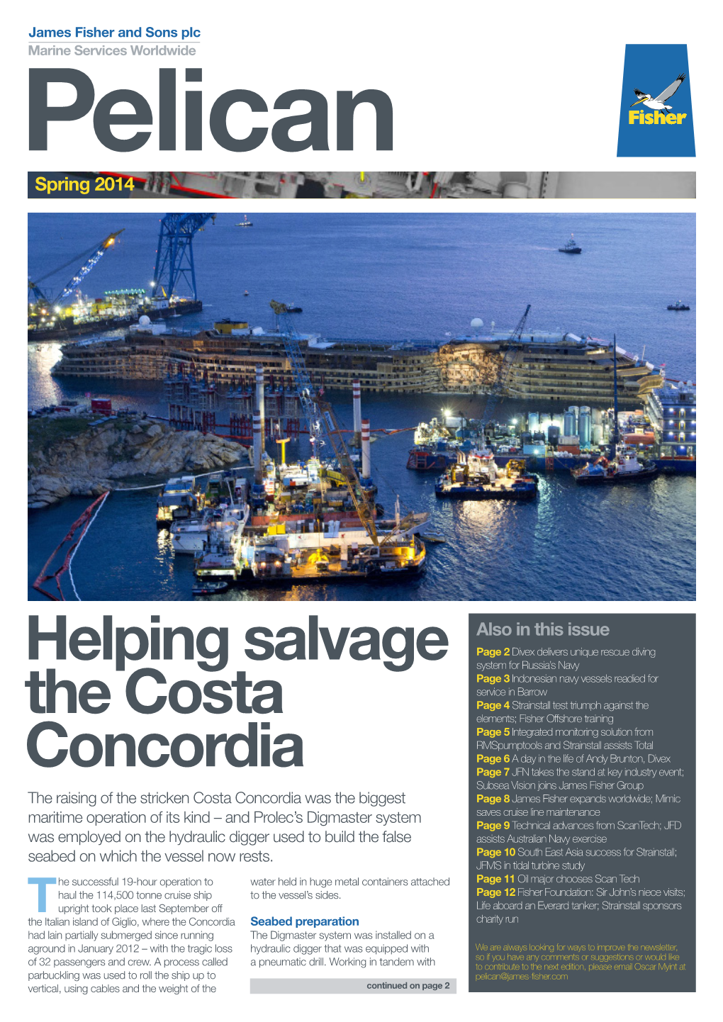 Helping Salvage the Costa Concordia