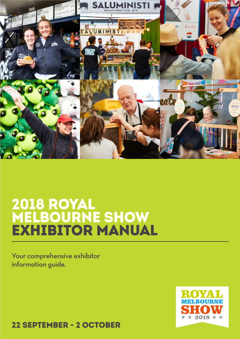 2018 Royal Melbourne Show Exhibitor Manual