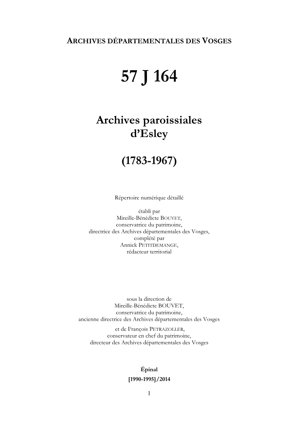 Archives De La Paroisse D'esley.Pdf