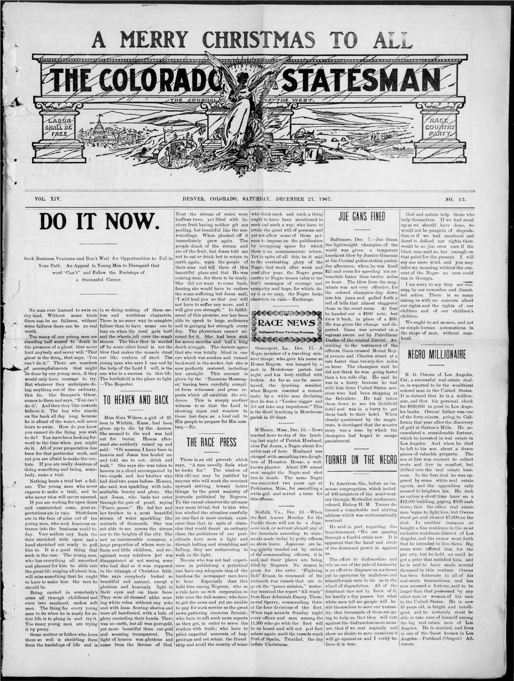 THE COLORADO STATESMAN 'Tiii Jouvv