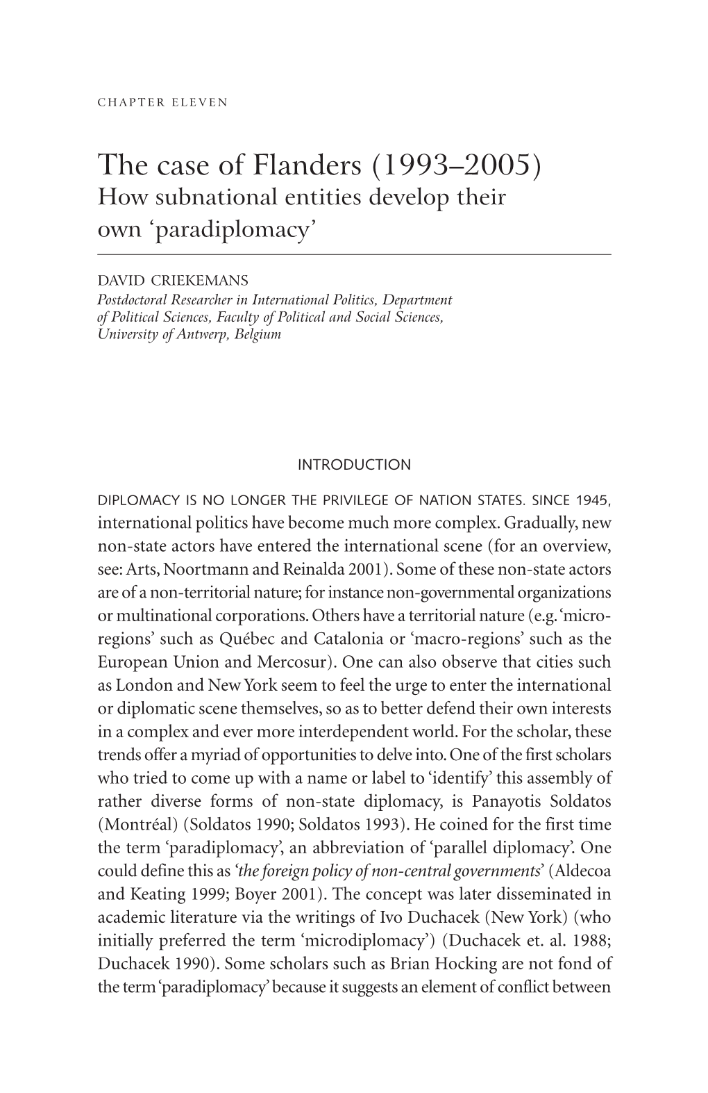 The Case of Flanders (1993-2005): How Subnational Entities Develop