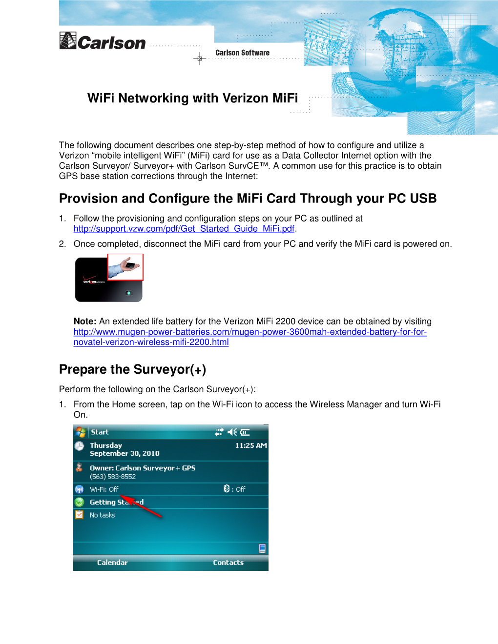 Wifi Networking with Verizon Mifi