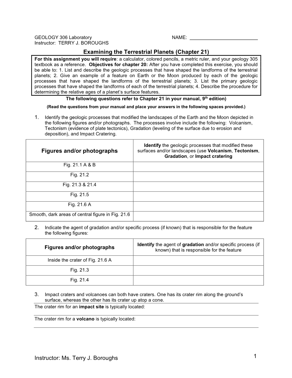 Examining the Terrestrial Planets (Chapter