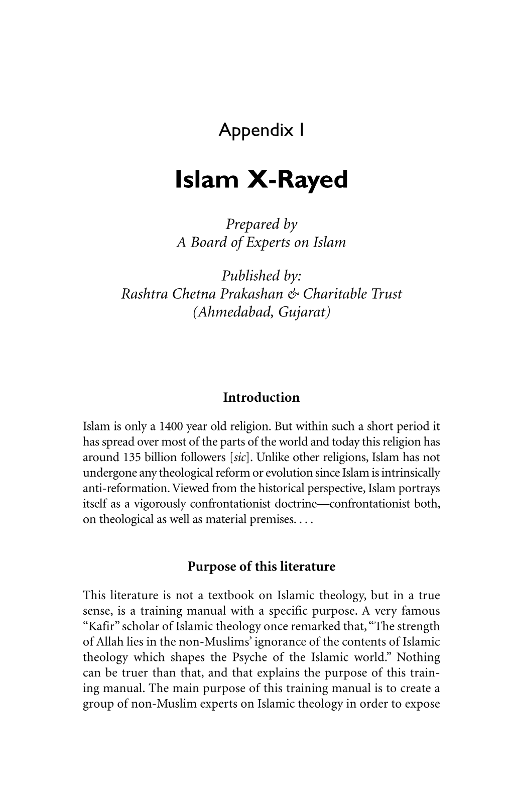 Islam X-Rayed