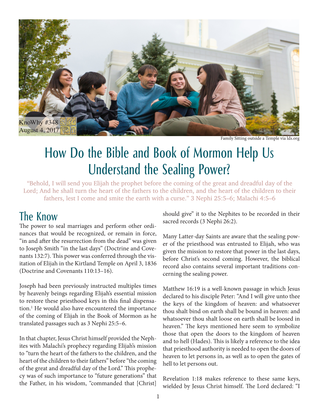 How Do the Bible and Book of Mormon Help Us Understand The