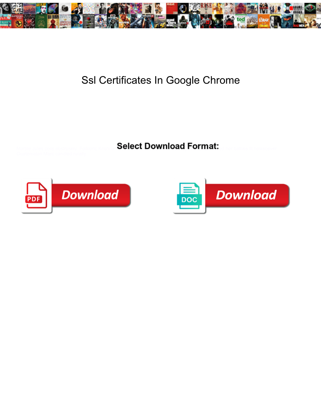 Ssl Certificates in Google Chrome