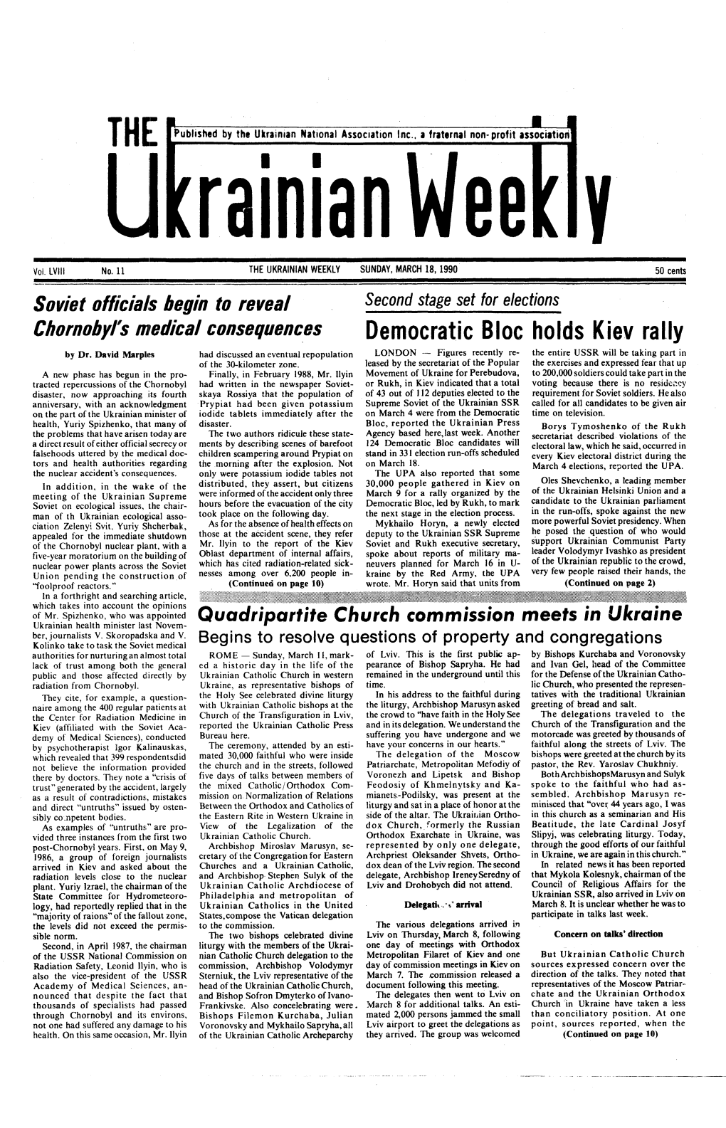 The Ukrainian Weekly 1990
