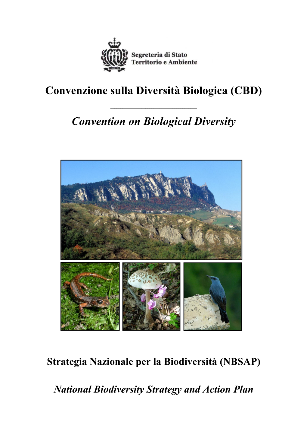 San Marino National Biodiversity Strategy and Action Plan – Republic of San Marino