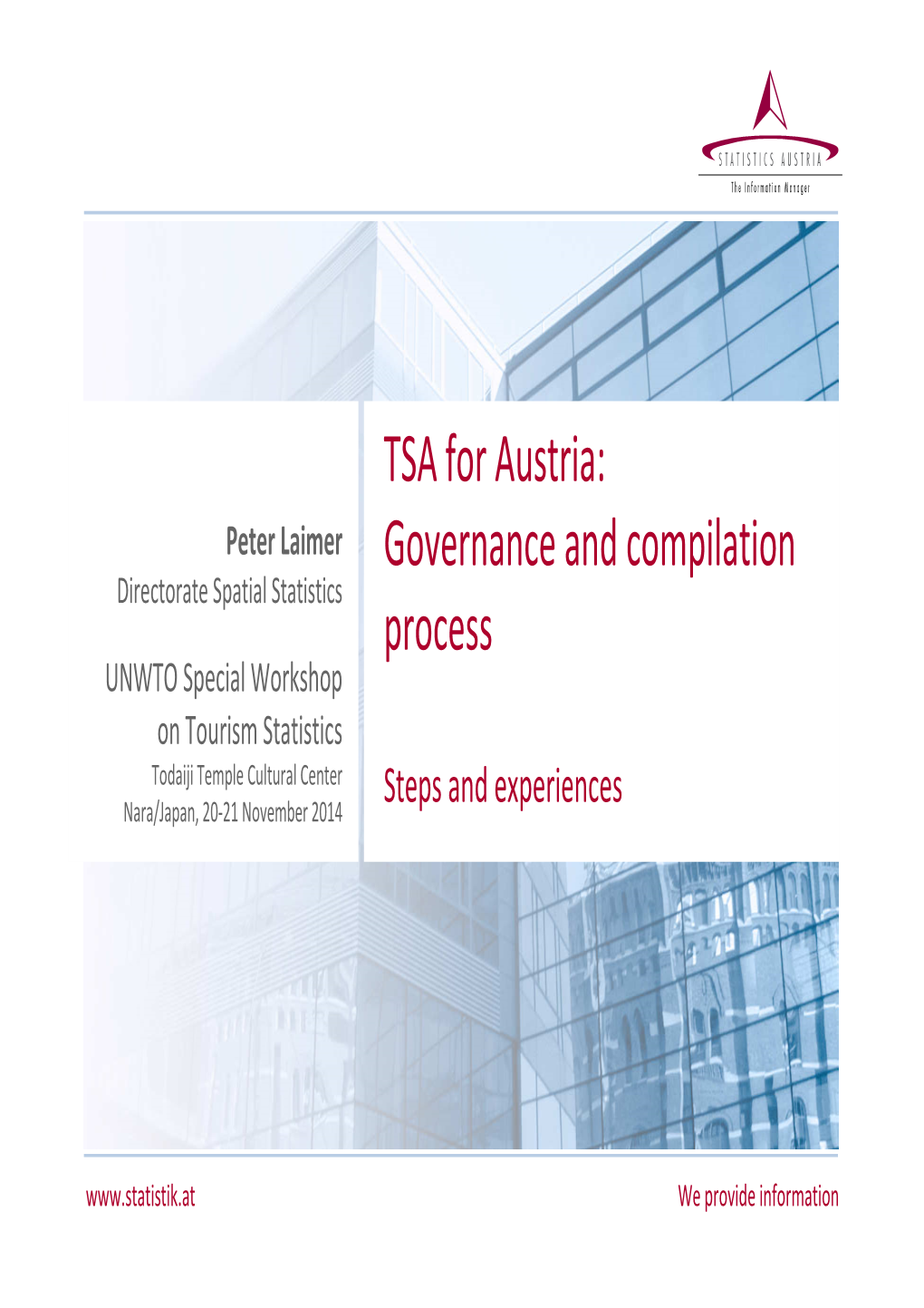 TSA for Austria: Governance and Compilation Process