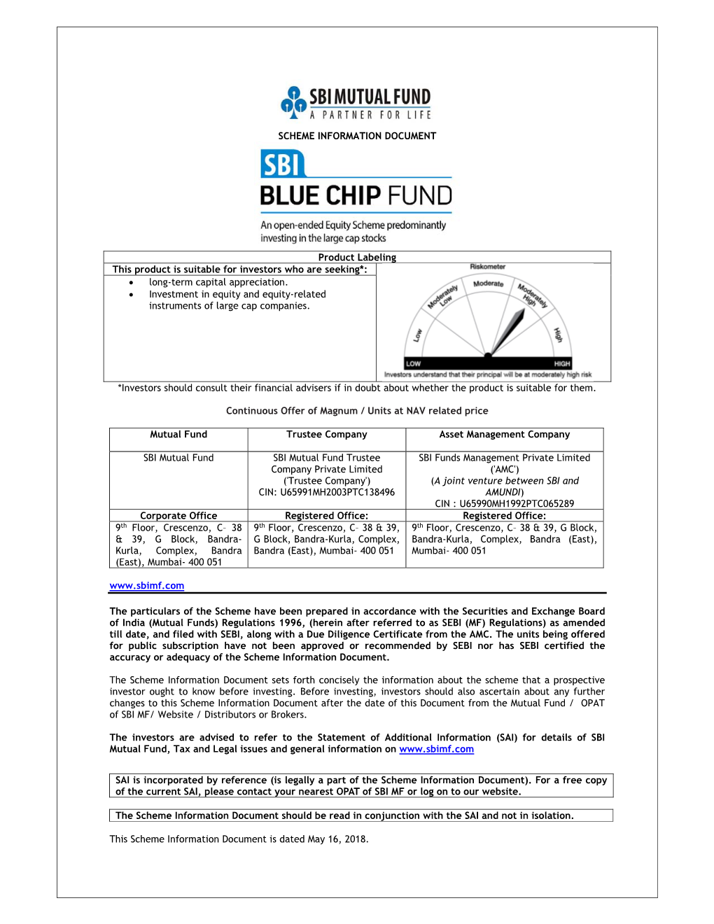 SCHEME INFORMATION DOCUMENT Product